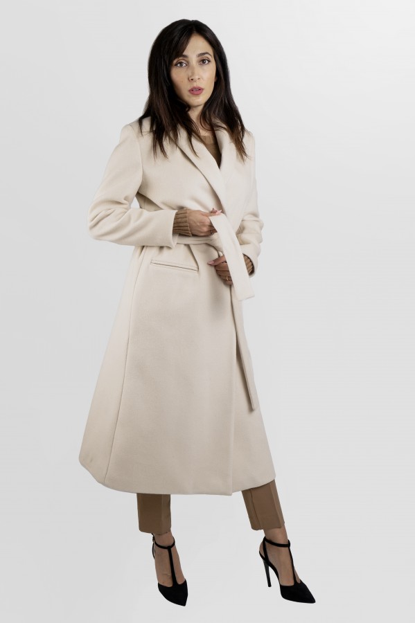 Seven – cappotto in lana con cintura