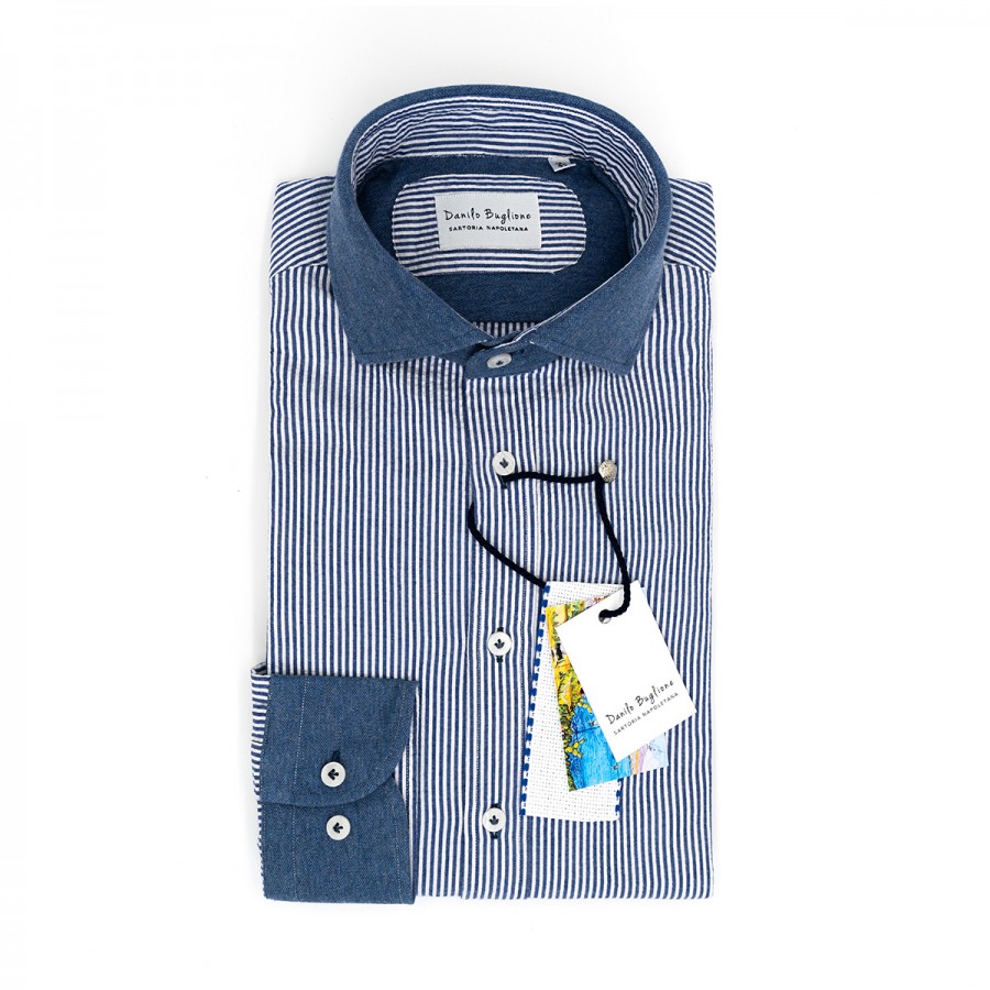 Camicia uomo - collo francese con portastecche - made in italy - camicie