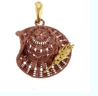 Pendente argento 925 - chapeau - spiga