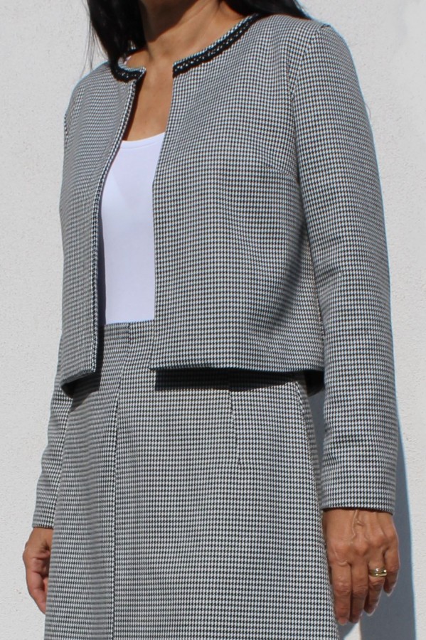 Giacca in tessuto pied de poule 