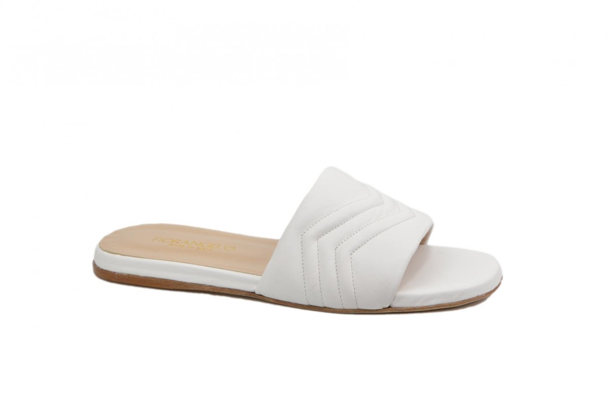 Ciabatte  donna vitello bianco